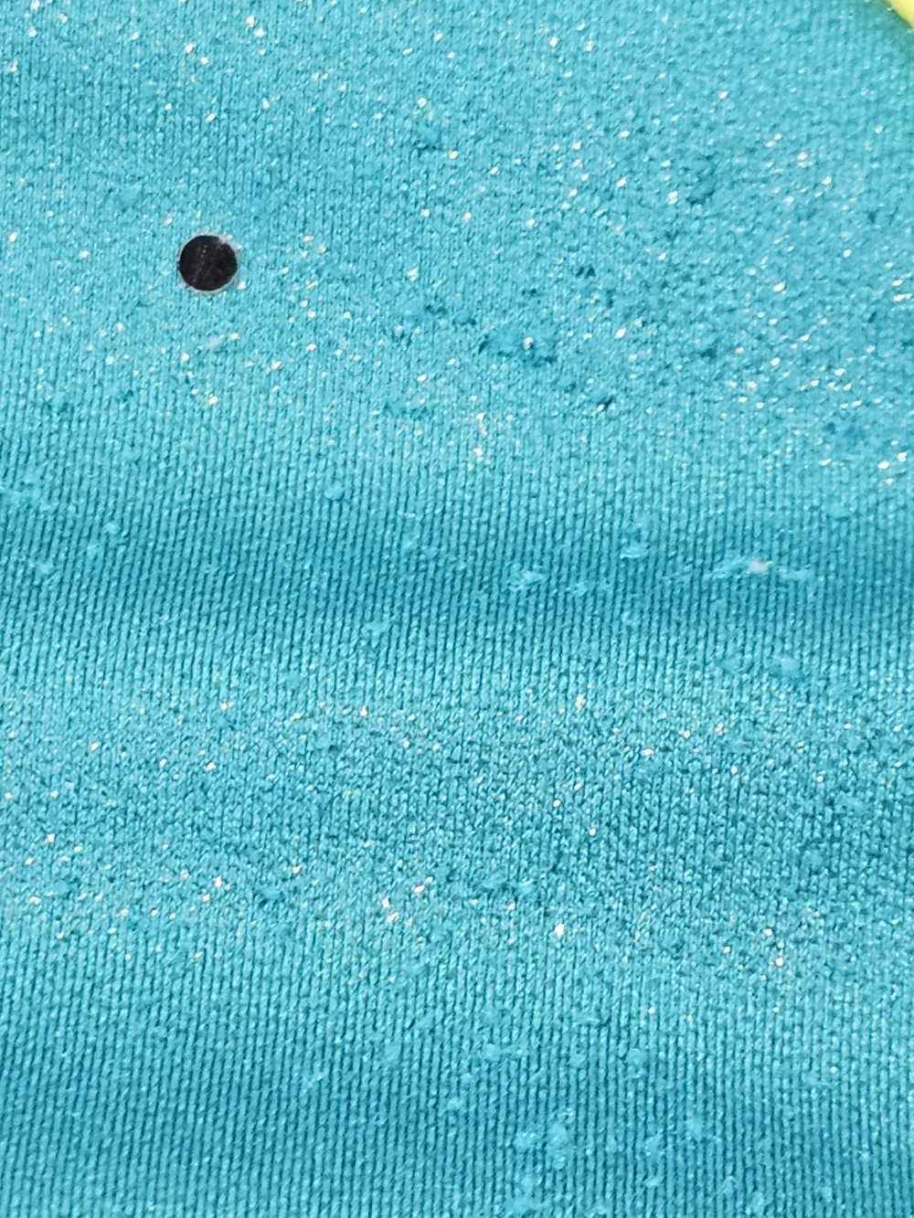 GK Elite Adult X-Small Blue Neon Gymnastics Leotard Rhinestone Competition Leo